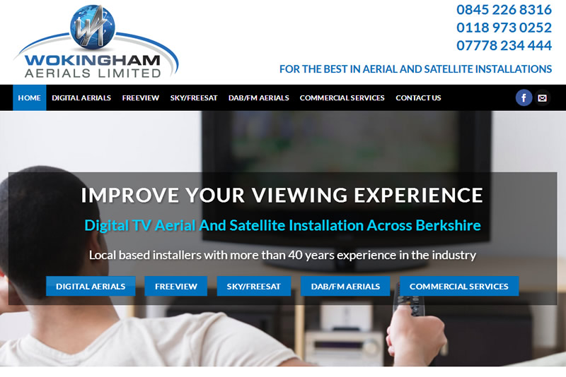 Website Design By PHD - Wokingham Aerials