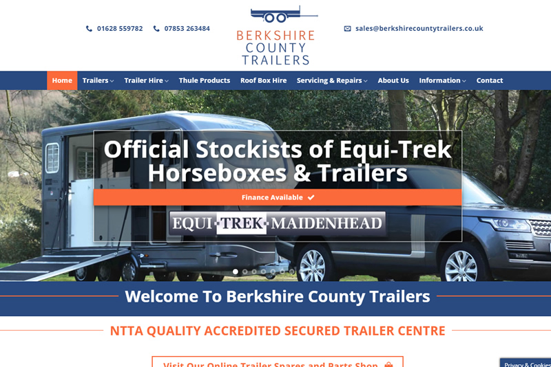 Website Design By PHD - Berkshire County Trailers