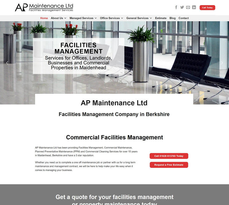 AP Maintenance Website - PHD Website Design